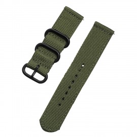 Bakeey 20mm Canvas Nylon Watch Band Strap Black Buckle Military Style for BW-HL1/Samsung S3 Smart Watch