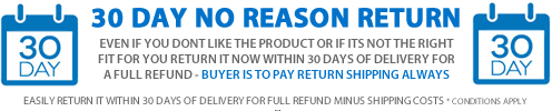 30 Day No Reason return On All Products