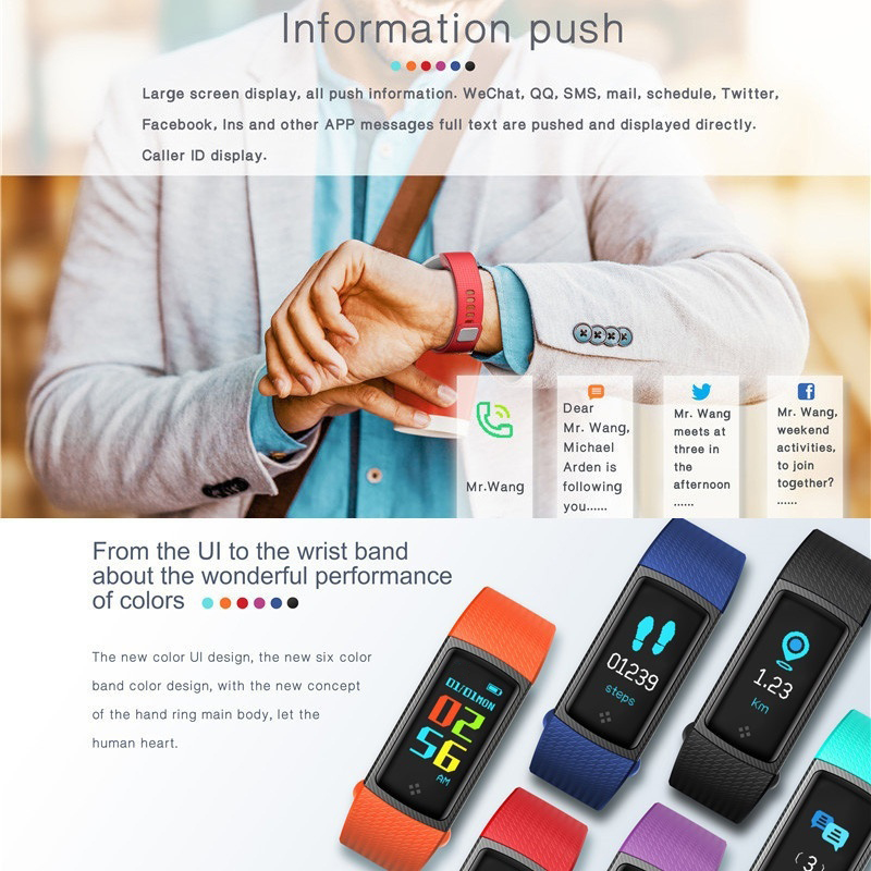 Bakeey-S9-096inch-IPS-Heart-Rate-Blood-Pressure-Monitor-Pedometer-bluetooth-Smart-Wristband-1303145